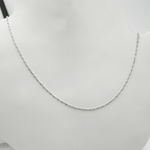 Load image into Gallery viewer, 14K Solid White Gold Dimond Cut Bar Necklace. 030LURCNDTL721WG
