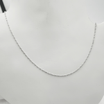 Load image into Gallery viewer, 14K Solid White Gold Diamond Cut Bar Chain