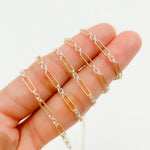 Load image into Gallery viewer, XM/2331/SP. 14k Gold Filled 1 Long & 3 Sterling Silver Short Link Chain