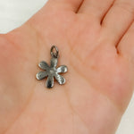 Load image into Gallery viewer, DC942. Diamond Sterling Silver Flower Charm