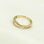 Load image into Gallery viewer, 14K Solid Gold Cross Diamond Ring.