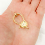 Load image into Gallery viewer, Diamond Sterling Silver Pear Shape Star Enamel Trigger Clasp