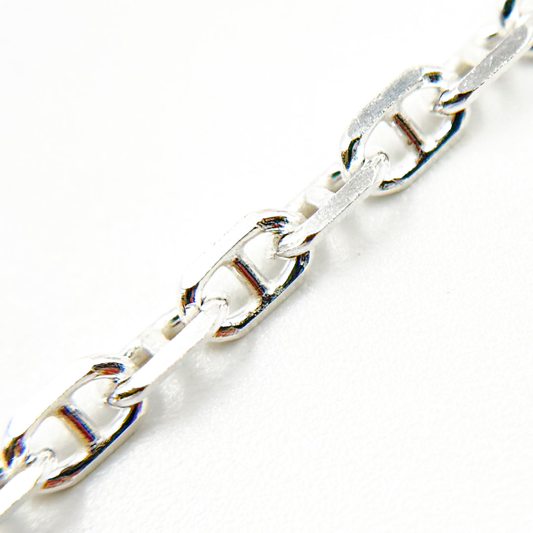 Shop Now Silver Diamond Cut Marina Chain