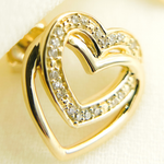 Load image into Gallery viewer, EFB51036. 14K Solid Gold Heart Earrings