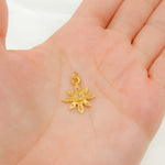 Load image into Gallery viewer, DC546. Diamond Sterling Silver Flower Charm