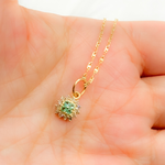 Load image into Gallery viewer, GDP645. 14K Solid Gold Square Charm with Diamonds and Gemstones
