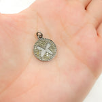 Load image into Gallery viewer, DC431. Diamond Sterling Silver Round Butterfly Charm