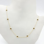 Load image into Gallery viewer, NKSET701. 14k Solid Yellow Gold Flat Bead Link Necklace