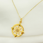 Load image into Gallery viewer, GDP288. 14K Solid Gold Circle Pendant with Diamonds