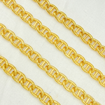 Load image into Gallery viewer, V47GP. Gold Plated 925 Sterling Silver Textured Curb Marina Chain