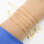 Load image into Gallery viewer, Gold Plated 925 Sterling Silver Smooth Long & Short Link Chains