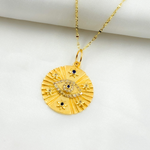 Load image into Gallery viewer, GDP549. 14K Gold Evil Eye Charm with Diamonds and Gemstones