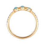 Load image into Gallery viewer, Solid Gold Turquoise Band Rings