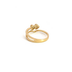 Load image into Gallery viewer, 14k Solid Gold Diamond Hearts Ring.