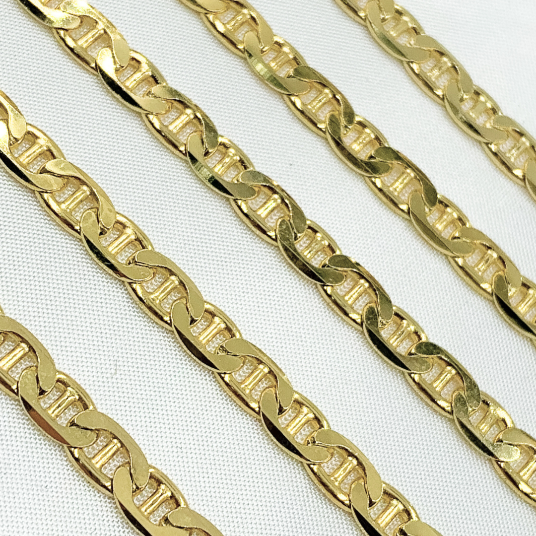 Y77GP. Gold Plated  925 Sterling Silver Marina Chain