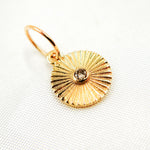 Load image into Gallery viewer, 14K Solid Gold Diamond Circle Charm