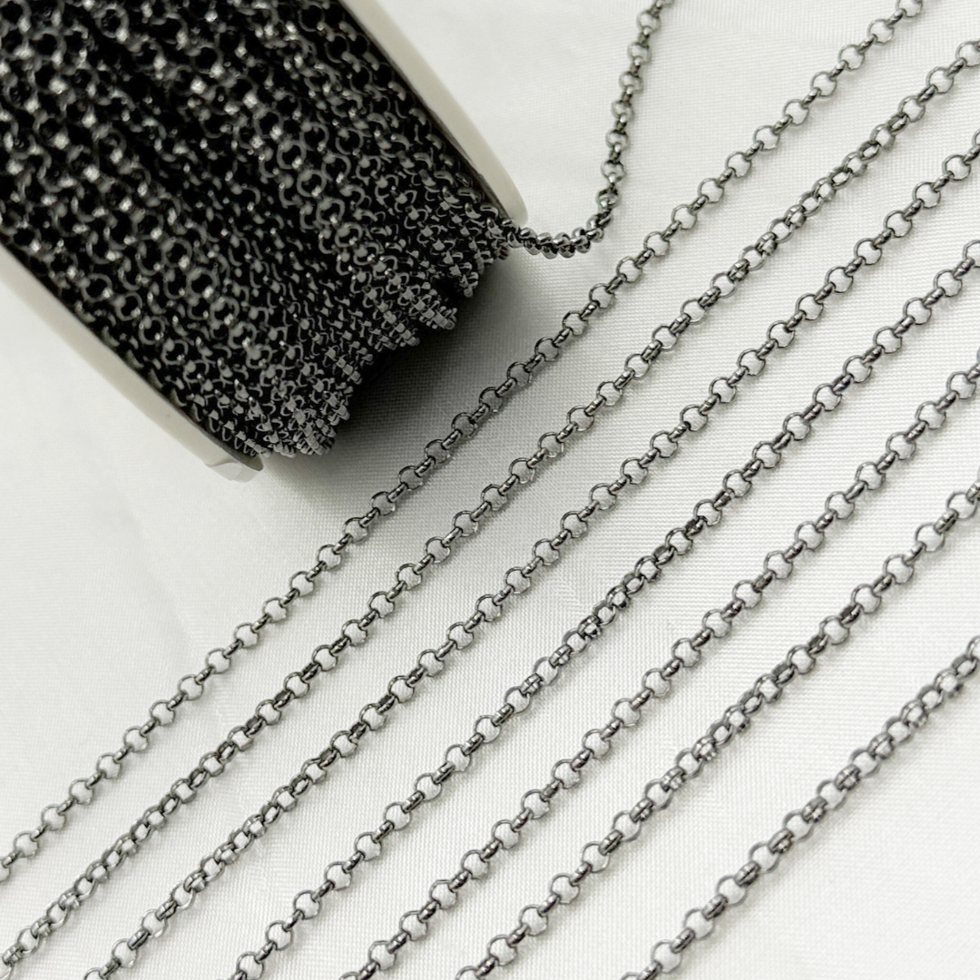 Buy Oxidized 925 Sterling Silver Rolo Chains