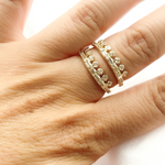 Load image into Gallery viewer, 14K Solid Gold Diamond Ring.