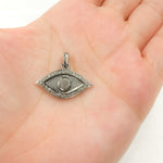 Load image into Gallery viewer, DC335. Diamond Sterling Silver Eye Pendant
