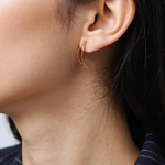 Load image into Gallery viewer, 14K Solid Gold Smooth Tube Hollow Dangle Leverback Earrings