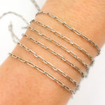 Load image into Gallery viewer, Oxidized Sterling Silver Long and Short Link Chain