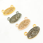 Load image into Gallery viewer, DC927. Diamond Sterling Silver Oval Pendant