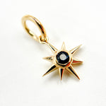 Load image into Gallery viewer, Shop Now 14K Solid Gold Star Charm with Gemstone