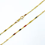 Load image into Gallery viewer, 14K Solid Yellow Gold Bars and Singapore Necklace