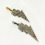 Load image into Gallery viewer, DP243. Diamond & Sterling Silver Thunder Bolt Pendant