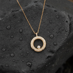 Load image into Gallery viewer, PHD38887. 14K Solid Yellow Gold Chopard Happy Diamond Necklace