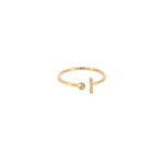 Load image into Gallery viewer, 14k Solid Gold Circle and Rectangle Diamond Ring.