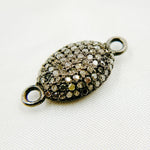 Load image into Gallery viewer, DC214. Diamond Sterling Silver Oval Connector