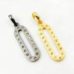 Load image into Gallery viewer, DP317. Diamond Sterling Silver Oval Pendant