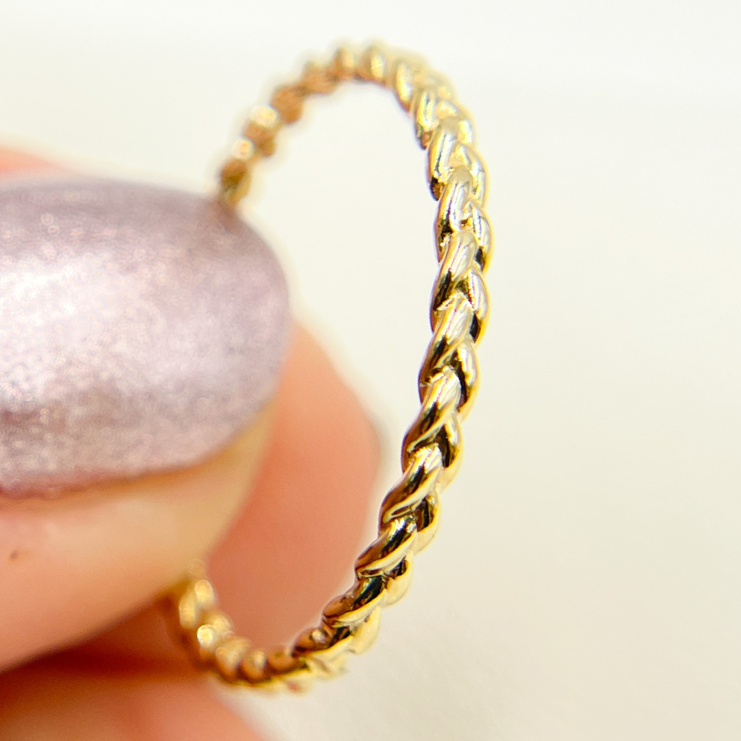 14K Solid Gold Braid Ring. ZGG676