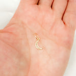 Load image into Gallery viewer, Buy Now 14K Solid Gold Diamond Moon Charms