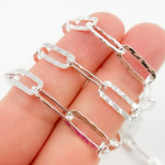 Load image into Gallery viewer, Buy Silver Hammered Paperclip Link Chain