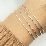 Load image into Gallery viewer, Sterling Silver Diamond Cut Bar Link Chains