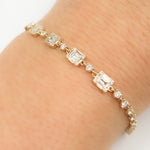 Load image into Gallery viewer, BFN61167. 14K Solid Gold Diamond Bracelet
