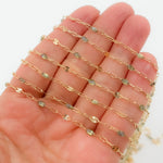Load image into Gallery viewer, V295ENGF. 14K Gold Filled Enamel Chain with Paperclip & Diamond-Cut Marina Links