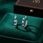 Load image into Gallery viewer, EHE57608. 14K Solid Gold Diamond and Gemstone Huggies