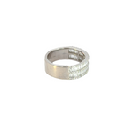 Load image into Gallery viewer, 14k Solid Gold Half Band Baguette Diamond Ring.