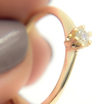 Load image into Gallery viewer, 14K Solid Gold Diamond Ring.