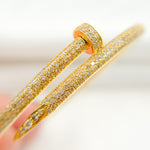 Load image into Gallery viewer, CGDP56. 14K Solid Gold Diamond Bangle