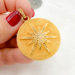 Load image into Gallery viewer, DP128. Diamond & Sterling Silver Round Star Pendant