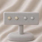 Load image into Gallery viewer, EFC54266. 14K Solid Gold Diamond Star Studs