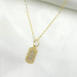 Load image into Gallery viewer, 14k Solid Gold Diamond Rectangle Charm. GDP503