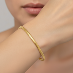 Load image into Gallery viewer, 330CCTDBRA8BR. 14K Solid Gold Flat Snake Bracelet