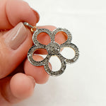 Load image into Gallery viewer, DP199. Diamond Sterling Silver Flower Pendant