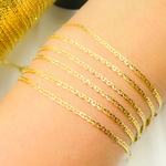 Load image into Gallery viewer, 14k Solid Gold Flat Marina Link Chain