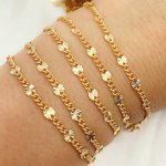 Load image into Gallery viewer, V162GF. 14k Yellow Gold Filled Curb and Diamond Cut Marina Link Chain